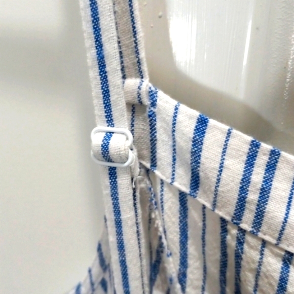 Old Navy, Jumpsuit Blue/WhiteSz Small,adj straps, Linen Rayon, sz S LAST CHANCE - Picture 8 of 11
